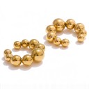 Maniche senza piercing 2 pz Maniche a sfera per orecchio 14 e 16 mm Acciaio inossidabile 316L Ear cuff per cartilagine per donne 1
