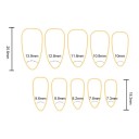 Manicure Decoration 25.6–18.3 mm Almond Shape 12 Sizes 24 Glossy False Nails with Cute Patterns and Glue 5