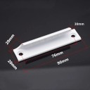 Manija de aluminio para puertas y ventanas 90 x 30 mm con agarre negro y 2 orificios para puertas de balcón, portones, puertas correderas 3