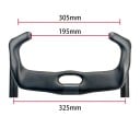 Manilla de carbono para carretera 325 mm de ancho 305 mm de agarre superior 195 mm de agarre inferior carbono negro ligero 350 g para ciclismo 5