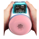 Mannen masturbator 21,5 cm interactieve spraakbediening vibrerende en zuigende modi LED-display multifrequentie USB-opladen discreet verpakt 5