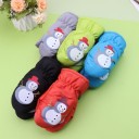 Manoplas de invierno para niños con motivo de muñeco de nieve 1