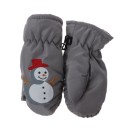 Manoplas de invierno para niños con motivo de muñeco de nieve 3