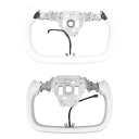 Manopola riscaldata del volante Tesla Model Y Juniper 2x rivestimento in pelle Nappa 350 mm e 377 mm cuciture eleganti accessorio per interni 4