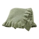 Manta para bebés 90 x 70 cm con borde de volantes ondulados en los cuatro lados para envolver en el cochecito y cubrir durante el sueño 10