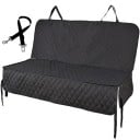 Manta protectora para coche 143 x 128 cm Alfombrilla impermeable para los asientos traseros con orificios para cinturones Para el transporte de perros 2