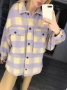 Manteau à carreaux pour femmes P1494 3