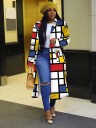 Manteau à carreaux pour femmes P1995 6