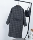 Manteau d'hiver à carreaux pour femmes J1849 2