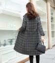 Manteau d'hiver à carreaux pour femmes J1849 4