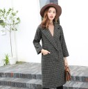 Manteau d'hiver à carreaux pour femmes J1849 5
