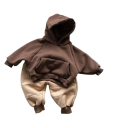 Manteau d'hiver en polaire pour enfants avec capuche Coton et polyester Coupe ample avec poches Pull chaud uni pour garçons et filles Différentes couleurs 5