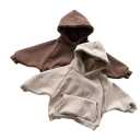 Manteau d'hiver en polaire pour enfants avec capuche Coton et polyester Coupe ample avec poches Pull chaud uni pour garçons et filles Différentes couleurs 6