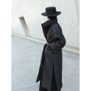 Manteau d'hiver long pour femme noir 2