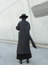 Manteau d'hiver long pour femme noir 4
