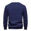 Manteau en coton pour homme avec col et fermeture partielle à boutons Polo uni à manches longues Modèle élégant et confortable pour tous les jours 2
