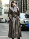 Manteau en cuir pour femme P1510 2