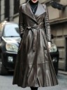 Manteau en cuir pour femme P1510 3