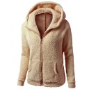 Manteau en peluche pour femme avec capuche 2