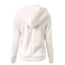 Manteau en peluche pour femme avec capuche 2
