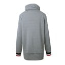 Manteau long pour femme avec col montant et cordons Poches avant avec bordure rayée Manches rayées Longueur au-dessus des hanches Polyester 6