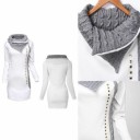 Manteau long pour femme blanc 4