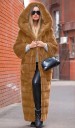 Manteau long pour femme en fausse fourrure P2179 6
