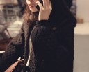 Manteau pour femme avec des boutons à l'arrière - Noir 4