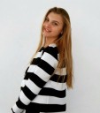 Manteau rayé pour femmes - Noir et blanc 4