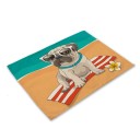 Mantel individual con motivo de bulldog 9