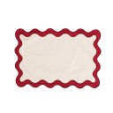 Mantel rectangular 48 x 33 cm 100% algodón Borde ondulado Diseño juguetón Mantel decorativo de algodón para la mesa 4