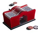 Manual Card Shuffler 8.8 x 6.3 cm Handheld Game Shuffler with Retractable Handle for Shuffling Cards 6