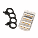 Manuální holicí strojek na holou hlavu s dvojitou hlavicí 9,5 cm plastové provedení ergonomický úchop pro holení hlavy 8