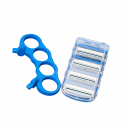 Manuální holicí strojek na holou hlavu s dvojitou hlavicí 9,5 cm plastové provedení ergonomický úchop pro holení hlavy 9