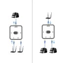 Manuální síťový přepínač RJ45 2 porty 1000Mbps bez napájení mechanický selektor černá bílá pro LAN sdílení internetu 8