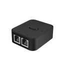 Manuel RJ45 netværksswitch 2 porte 1000Mbps uden strøm mekanisk vælger sort hvid til LAN deling af internet 2