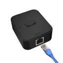 Manuel RJ45 netværksswitch 2 porte 1000Mbps uden strøm mekanisk vælger sort hvid til LAN deling af internet 3