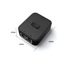 Manuel RJ45 netværksswitch 2 porte 1000Mbps uden strøm mekanisk vælger sort hvid til LAN deling af internet 7