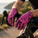 Mănuși de ciclism și activități în aer liber cu degete întregi și imprimeu pe dosul și palma mâinii pentru bicicletă și alte activități 2