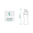 Mănuși de curățenie din latex cu căptușeală din bumbac și prindere antiderapantă mărimea L cca 32,8 cm mănuși din cauciuc pentru spălat vase 4