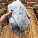 Mănuși de iarnă cu un deget pentru damă cu pietricele 5