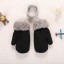 Mănuși de iarnă pentru copii cu blană 2