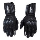 Mănuși de motocicletă și motocross rezistente la vânt și tactile din piele cu protecții pentru articulații și manșetă prelungită pentru drum 4