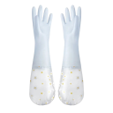 Mănuși din latex impermeabile pentru spălat vase, rezistente la uzură, lungime cca 46 cm, mănuși din cauciuc pentru bucătărie, curățenie, gospodărie 2