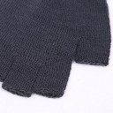 Mănuși fără degete unisex pentru femei și bărbați Gri Vârfuri degete expuse Mansetă ribbed Material acril Mărime universală 4