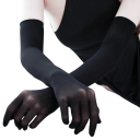 Mănuși lungi pentru femei subțiri transparente fără cusături elastice din poliester elastan respirabile accesoriu de modă 9