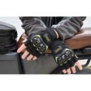 Mănuși motocycliste rezistente la impact fără degete cu protecție pentru articulații și palmă antiderapantă pentru mersul pe motocicletă 7