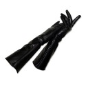 Mănuși negre din piele artificială pentru femei 1