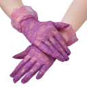 Mănuși scurte din dantelă pentru femei, cu degete întregi și volane, din poliester respirabil, mănuși de ocazie pentru evenimente festive 9