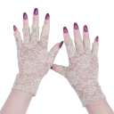 Mănuși scurte din dantelă pentru femei, fără degete, respirabile, 17 cm, acril, negre, elegante, pentru ocazii sociale și purtare la modă 3